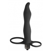 Черная вибронасадка для двойного проникновения Flirtini - 15,9 см. - Lola Games - купить с доставкой в Домодедово