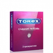 Презервативы Torex  Сладкая любовь  с ароматом клубники - 3 шт. - Torex - купить с доставкой в Домодедово