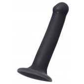 Черный фаллос на присоске Silicone Bendable Dildo M - 18 см. - Strap-on-me - купить с доставкой в Домодедово
