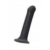 Черный фаллос на присоске Silicone Bendable Dildo L - 19 см. - Strap-on-me - купить с доставкой в Домодедово