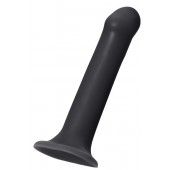 Черный фаллос на присоске Silicone Bendable Dildo L - 19 см. - Strap-on-me - купить с доставкой в Домодедово