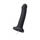 Черный фаллос с имитацией эякуляции Silicon Cum Dildo L - 19,6 см. - Strap-on-me - купить с доставкой в Домодедово