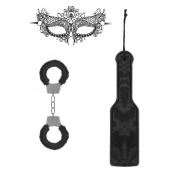 Черный игровой набор Introductory Bondage Kit №4 - Shots Media BV - купить с доставкой в Домодедово