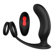Черный массажер простаты REMOTE P-PLEASER - Dream Toys - в Домодедово купить с доставкой