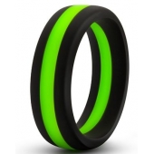 Черно-зеленое эрекционное кольцо Silicone Go Pro Cock Ring - Blush Novelties - в Домодедово купить с доставкой