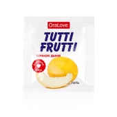Пробник гель-смазки Tutti-frutti со вкусом сочной дыни - 4 гр. - Биоритм - купить с доставкой в Домодедово