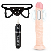 Регулируемые трусики с вибрирующей насадкой - 21 см. - Lux Fetish - купить с доставкой в Домодедово