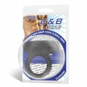 Черное двойное силиконовое кольцо С B GEAR - BlueLine - в Домодедово купить с доставкой
