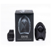 Темно-серый инновационный мужской осциллятор PULSE SOLO LUX с пультом ДУ - Hot Octopuss - в Домодедово купить с доставкой