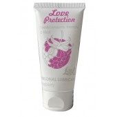 Лубрикант на водной основе с ароматом малины Love Protection Raspberry - 50 мл. - Lola Games - купить с доставкой в Домодедово