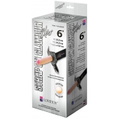 Пояс-трусики с насадкой Glamour Silver - 15,5 см. - LOVETOY (А-Полимер) - купить с доставкой в Домодедово