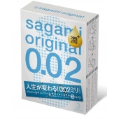 Ультратонкие презервативы Sagami Original 0.02 Extra Lub с увеличенным количеством смазки - 3 шт. - Sagami - купить с доставкой в Домодедово