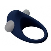 Гладкое синее эрекционное виброкольцо STIMU RING - Dream Toys - в Домодедово купить с доставкой