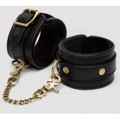 Черные оковы на ноги Bound to You Faux Leather Ankle Cuffs - Fifty Shades of Grey - купить с доставкой в Домодедово