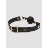 Черный кляп-шар Bound to You Faux Leather Ball Gag - Fifty Shades of Grey - купить с доставкой в Домодедово