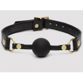 Черный кляп-шар Bound to You Faux Leather Ball Gag - Fifty Shades of Grey - купить с доставкой в Домодедово