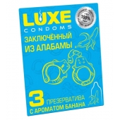 Презервативы  Заключенный из Алабамы  с ароматом банана - 3 шт. - Luxe - купить с доставкой в Домодедово