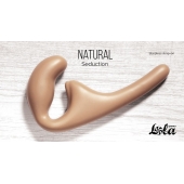 Бежевый безремневой страпон Seduction - 20,5 см. - Lola Games - купить с доставкой в Домодедово