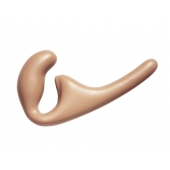 Бежевый безремневой страпон Seduction - 20,5 см. - Lola Games - купить с доставкой в Домодедово