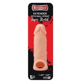 Телесная насадка EXTENDER WITH BALL STRAP 5.5 - 14 см. - Dream Toys - в Домодедово купить с доставкой