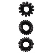 Набор из 3 черных эрекционных колец SET OF 3 COCKRINGS - Dream Toys - в Домодедово купить с доставкой