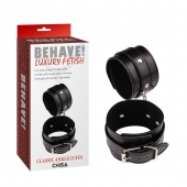 Черные оковы Classic Ankle Cuffs - Chisa - купить с доставкой в Домодедово