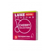 Презервативы с ароматом вишни LUXE Royal Cherry Collection - 3 шт. - Luxe - купить с доставкой в Домодедово
