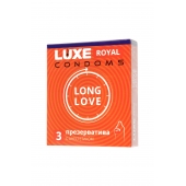 Презервативы с продлевающим эффектом LUXE Royal Long Love - 3 шт. - Luxe - купить с доставкой в Домодедово
