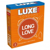 Презервативы с продлевающим эффектом LUXE Royal Long Love - 3 шт. - Luxe - купить с доставкой в Домодедово