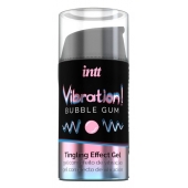 Жидкий интимный гель с эффектом вибрации Vibration! Bubble Gum - 15 мл. - INTT - купить с доставкой в Домодедово