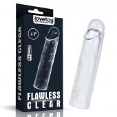 Прозрачная насадка-удлинитель Flawless Clear Penis Sleeve Add 1 - 15,5 см. - Lovetoy - в Домодедово купить с доставкой