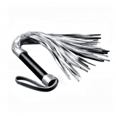 Серебристая плетка Struggle My Flogger с черной ручкой - 45 см. - Lovetoy - купить с доставкой в Домодедово