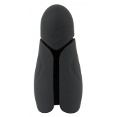 Черный силиконовый вибромастурбатор с нагревом Masturbator with 2 Functions - Orion - в Домодедово купить с доставкой