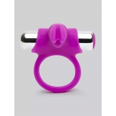 Лиловое виброкольцо с пультом ДУ Remote Control Cock Ring - Happy Rabbit - в Домодедово купить с доставкой