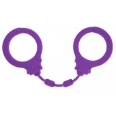 Фиолетовые силиконовые наручники Suppression - Lola Games - купить с доставкой в Домодедово