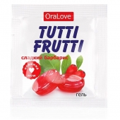 Гель-смазка Tutti-frutti со вкусом барбариса - 4 гр. - Биоритм - купить с доставкой в Домодедово
