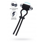 Черное эрекционное лассо на пенис Jat - A-toys - в Домодедово купить с доставкой