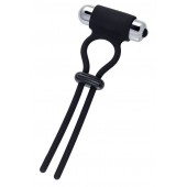 Черное эрекционное лассо на пенис Jat - A-toys - в Домодедово купить с доставкой