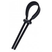 Черное эрекционное лассо на пенис Keb - A-toys - в Домодедово купить с доставкой