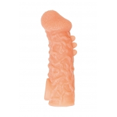 Телесная закрытая насадка с шершавой головкой Cock Sleeve Size L - 17,6 см. - KOKOS - в Домодедово купить с доставкой