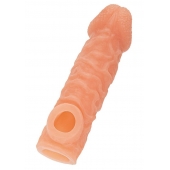 Телесная закрытая насадка с шершавой головкой Cock Sleeve Size L - 17,6 см. - KOKOS - в Домодедово купить с доставкой