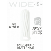 Белый фаллоудлинитель Homme Wide - 13 см. - Lola Games - в Домодедово купить с доставкой