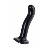 Черный стимулятор для пар P G-Spot Dildo Size M - 18 см. - Strap-on-me - в Домодедово купить с доставкой