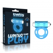 Голубое, светящееся в темноте эрекционное виброкольцо Lumino Play Vibrating Penis Ring - Lovetoy - в Домодедово купить с доставкой