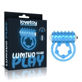 Голубое, светящееся в темноте виброкольцо Lumino Play Vibrating Penis Ring - Lovetoy - в Домодедово купить с доставкой