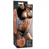 Мастурбатор-вагина цвета карамели Julieta с вибрацией - Blush Novelties - в Домодедово купить с доставкой