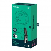 Черный анальный вибратор Hot Passion с функцией нагрева - Satisfyer - в Домодедово купить с доставкой