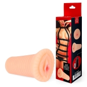 Реалистичный мастурбатор-вагина телесного цвета с вибрацией - Bior toys - в Домодедово купить с доставкой