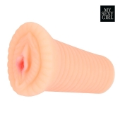 Реалистичный мастурбатор-вагина телесного цвета с вибрацией - Bior toys - в Домодедово купить с доставкой