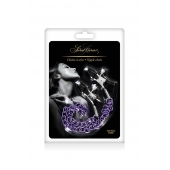 Зажимы для сосков с фиолетовой цепочкой Sweet Caress Nipple Chain - Sweet Caress - купить с доставкой в Домодедово